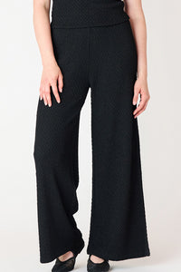 Textured Wide Leg Pant