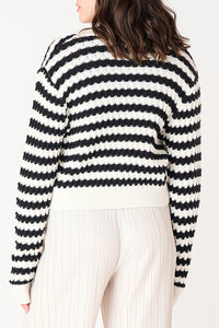 Textured Striped Cardigan